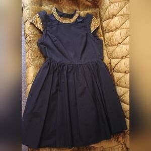 ASOS Black Dress with Gold Embellishments